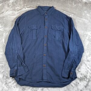 Lucky Brand Shirt Mens Medium Irish Linen Baird McNutt Long Sleeve Button Up